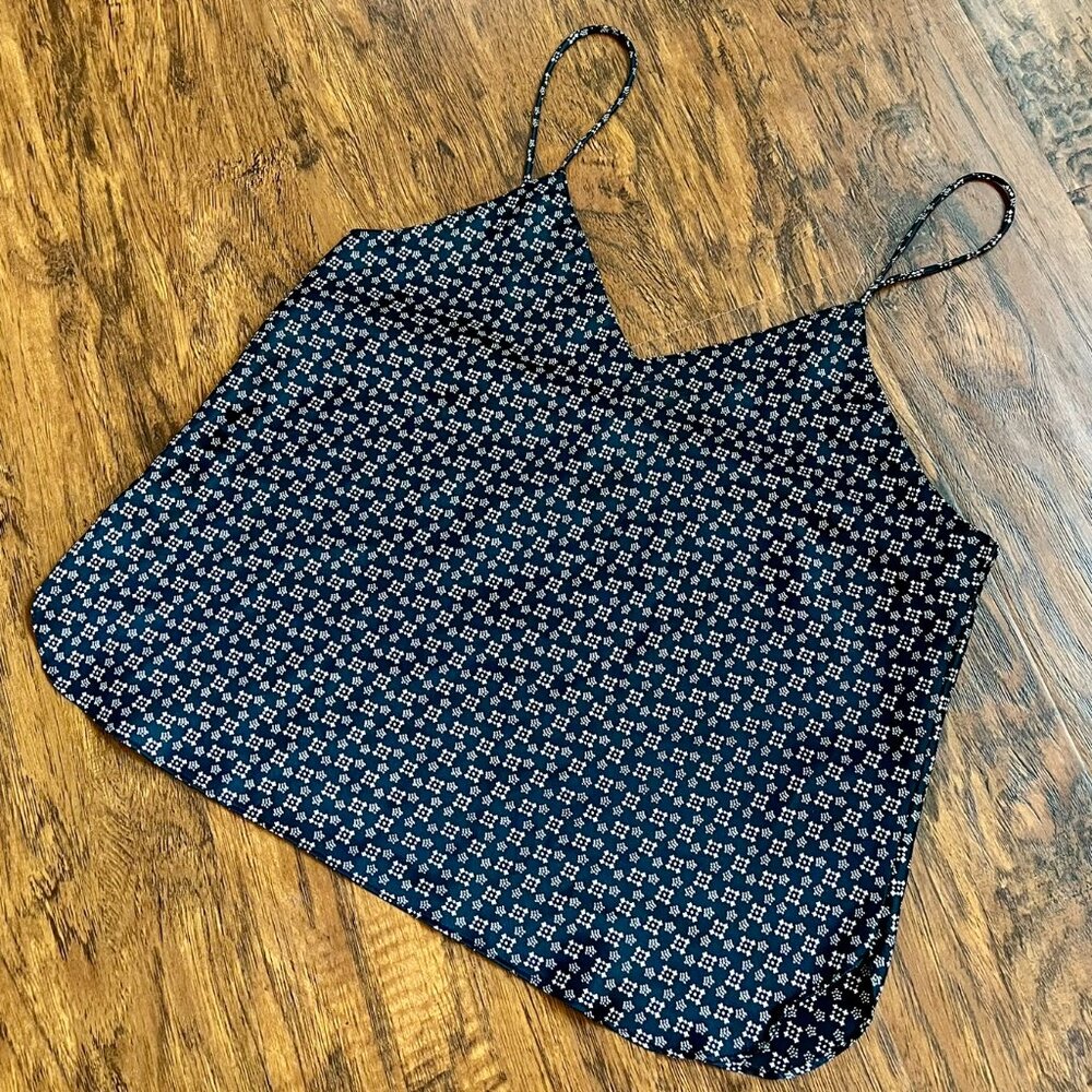 Vintage Jo Intimates Geometric Print Satin Cami Top